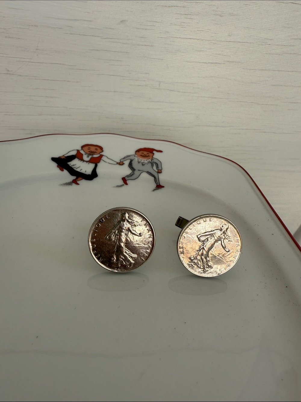 Vintage French Franc Coin Cufflinks